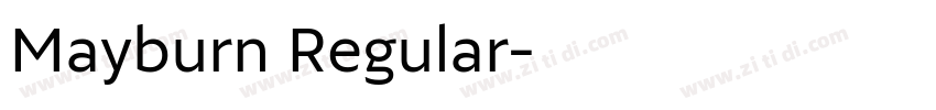 Mayburn Regular字体转换